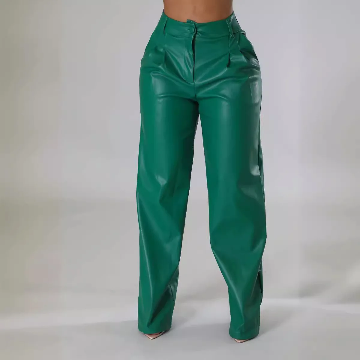 

African Clothes for Women Autumn Fashion High Waist PU Long Pant Dashiki Africa Clothing Outfits S-2XL Women Pants