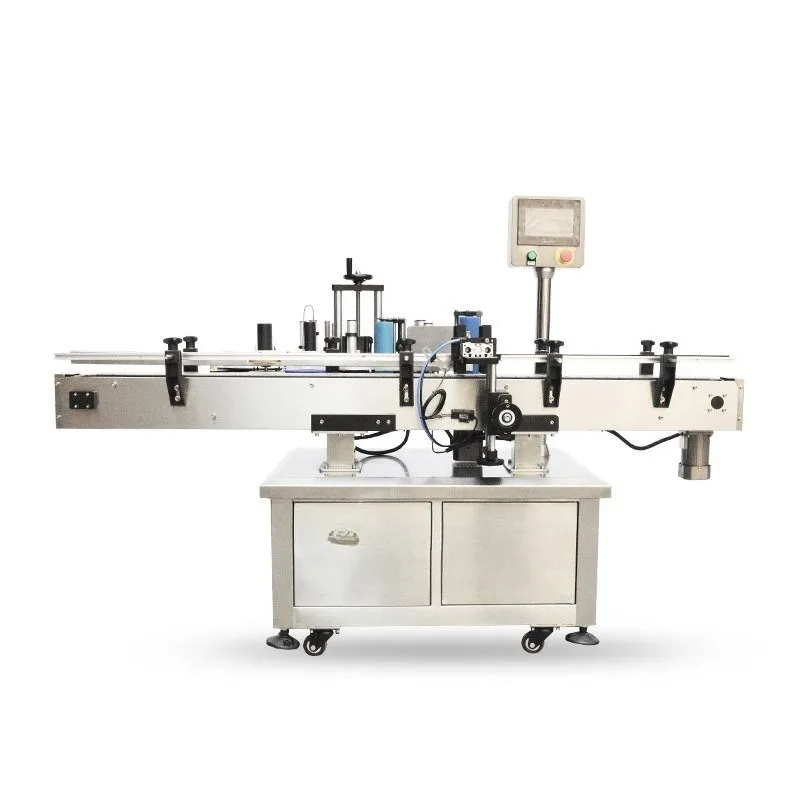 Automatic vertical round bottle labeling machine plastic glass  wine