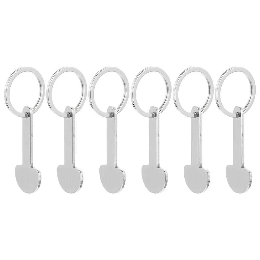 6pcs Trolley Tokens Key Ring Metal Shopping Cart Token Portable Shopping Cart Tokens Decorative Keychain multiuse Token keychain