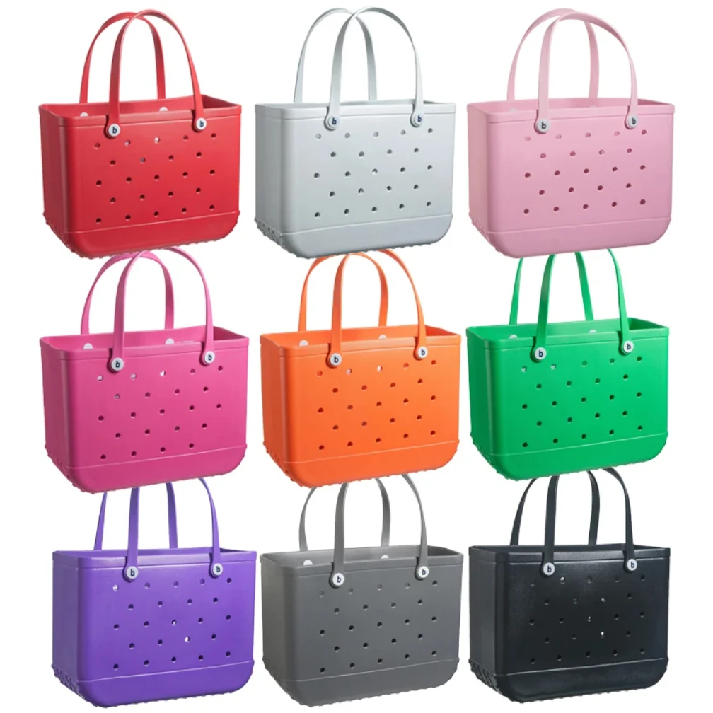 

Beach Tote Silicone Basket Beach Waterproof Travel Bag Sandproof Handbag Multi-Purpose Storage Bag Beach Bag