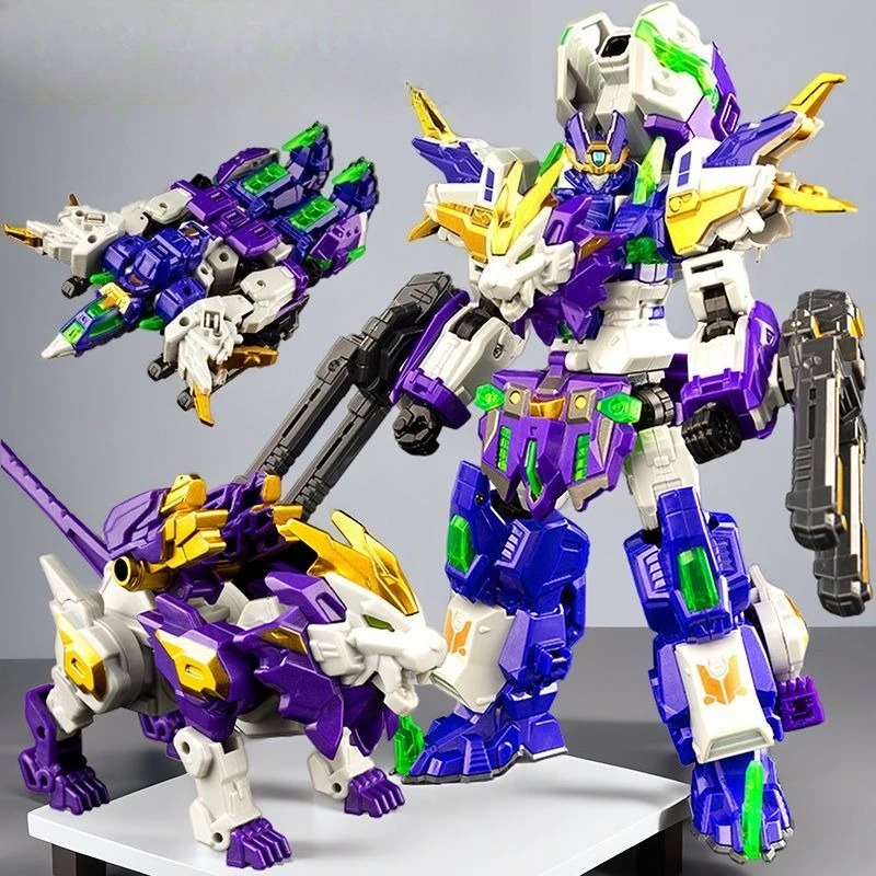 Glory Alliance 6 Transform Combined Robot Action Figures Mech Toy 2IN1 Shapeshifting League 7''/18CM Toy for Boy Kids Gifts