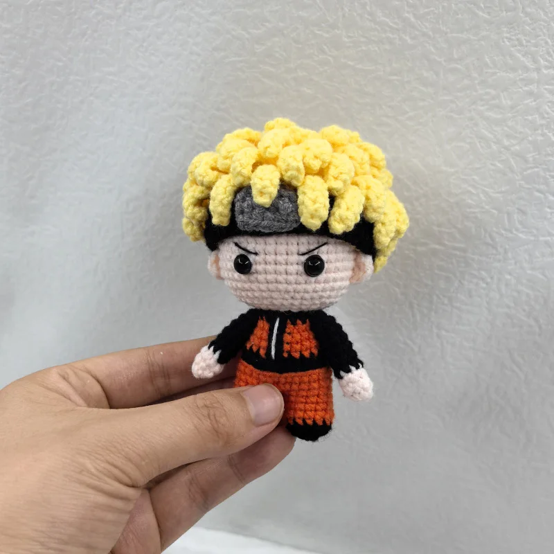 Cartoon handmade Knitted Figure Anime dolls weaving handmade keychain cartoon animal ornaments pack ornaments finished