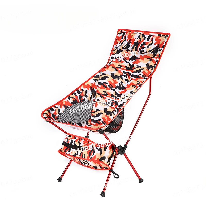 التخييم في الهواء الطلق سبائك الألومنيوم التمويه كرسي الشاطئ متعدد الوظائف الترفيه كرسي خلفي طويل الجبل كرسي قابل للطي التخييم