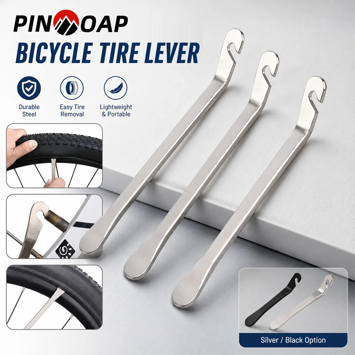 PINMOAP 1/3PCS Portable Bicycle Tire Lever Bike Tyre Removal Tool For Road Mtb Cycling Inner Tube Repair Tire Change Maintenance
