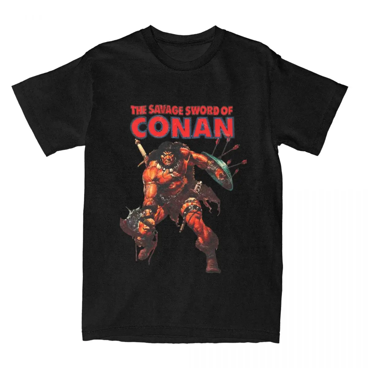 Savage Sword Of Conan CONAN THE BARBARIAN Merchandise Shirt for Men Women Vintage Cotton All Seasons Tops