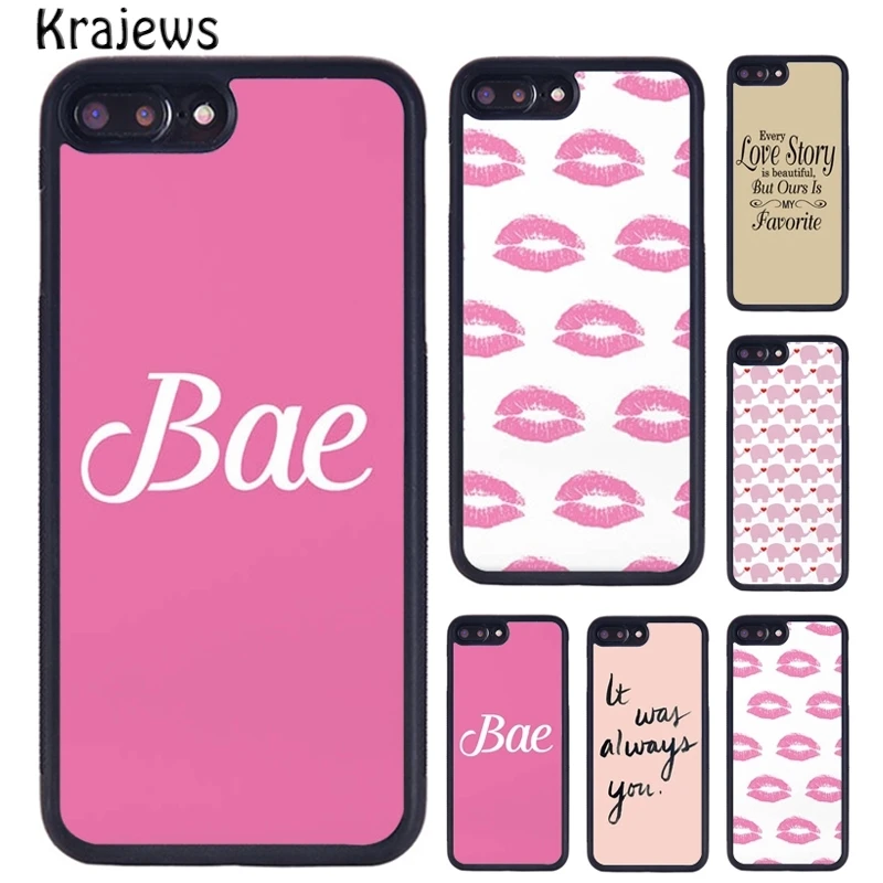 Krajews Valentines Day Love Quotes Phone Case For iPhone 16 15 14 plus 11 12 mini 13 Pro XR XS Max cover coque