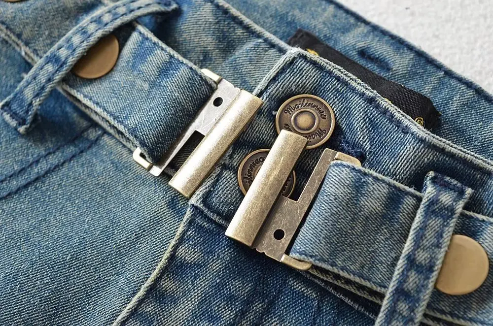 High Waist Bell Bot Jeans Women's Cotton Stretch Denim Heavy Waed Long Dra Bootcut Pants Slimming Wide Leg Jeans