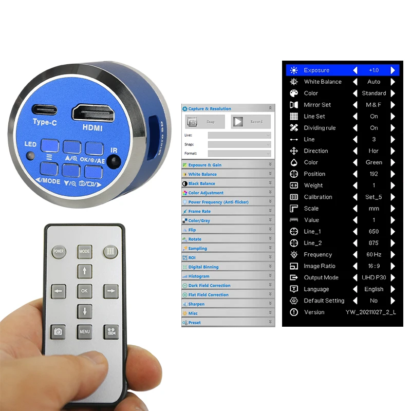 KOPPACE 4K HD Industrial Microscope Camera Type-c Interface Connects The Display and The Computer to Output at the SameTime