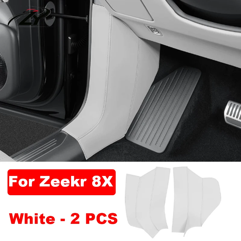For Zeekr 8X 2026 2027 Car Threshold Bar Upper Anti-kick Pad Cover Below A-pillar PU Leather Protection Accessories