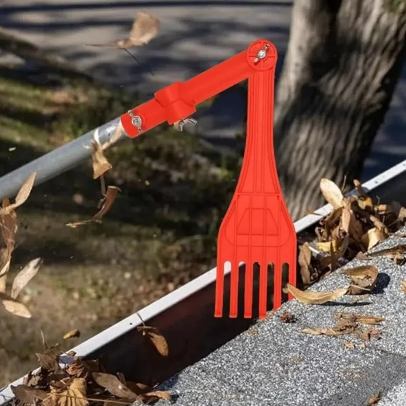 Gutter Cleaning Tool Multifunctional ABS Rotatable Handle Rake For Roof Hard To Reach Areas Leaf Removal