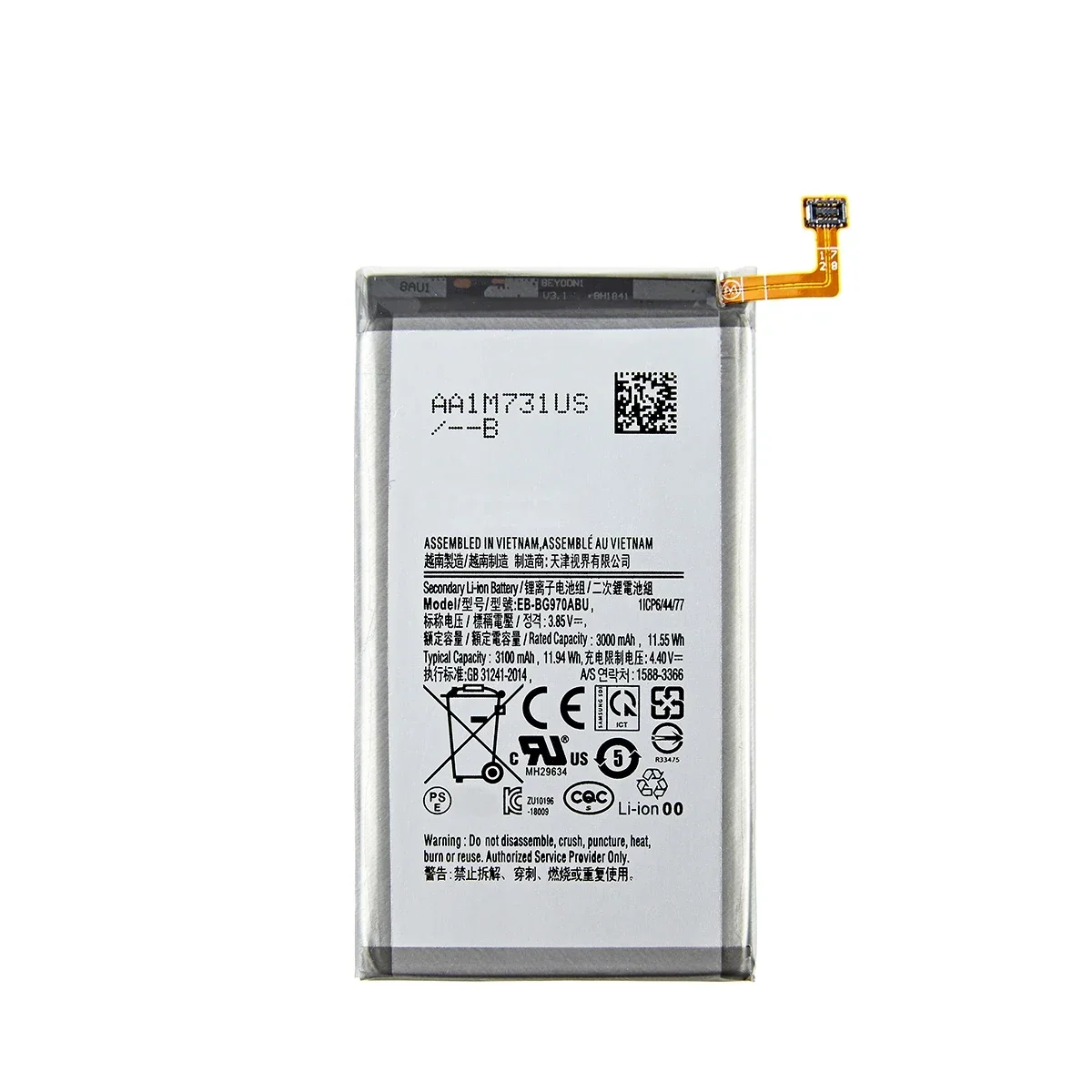 Brand New EB-BG970ABU 3100mAh Battery For Samsung Galaxy S10E S10 E G9700 SM-G970F/DS SM-G970F SM-G970U SM-G970W +Tools