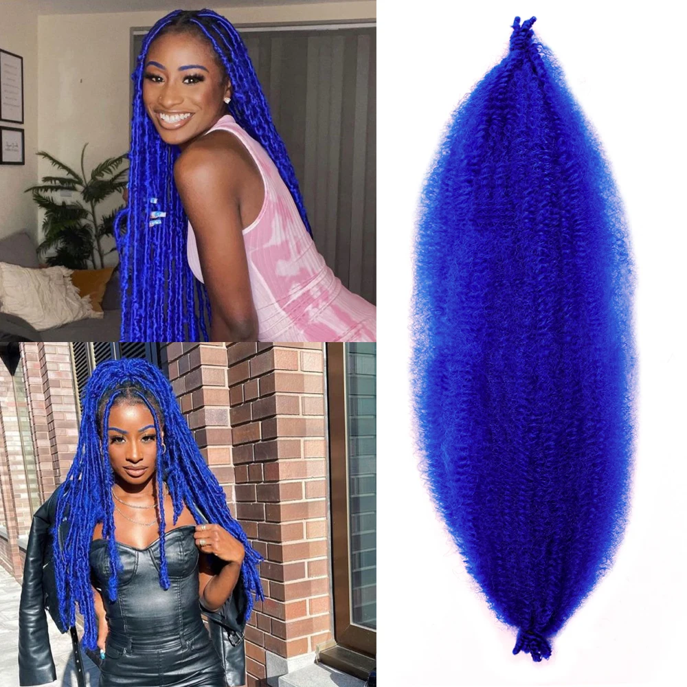 Verworrene lockige Marley Flechten Wasserwelle Twist Häkeln Luft Bulk Extensions Faux Locs Geflecht Faser leimlos Cosplay Afro synthetisch