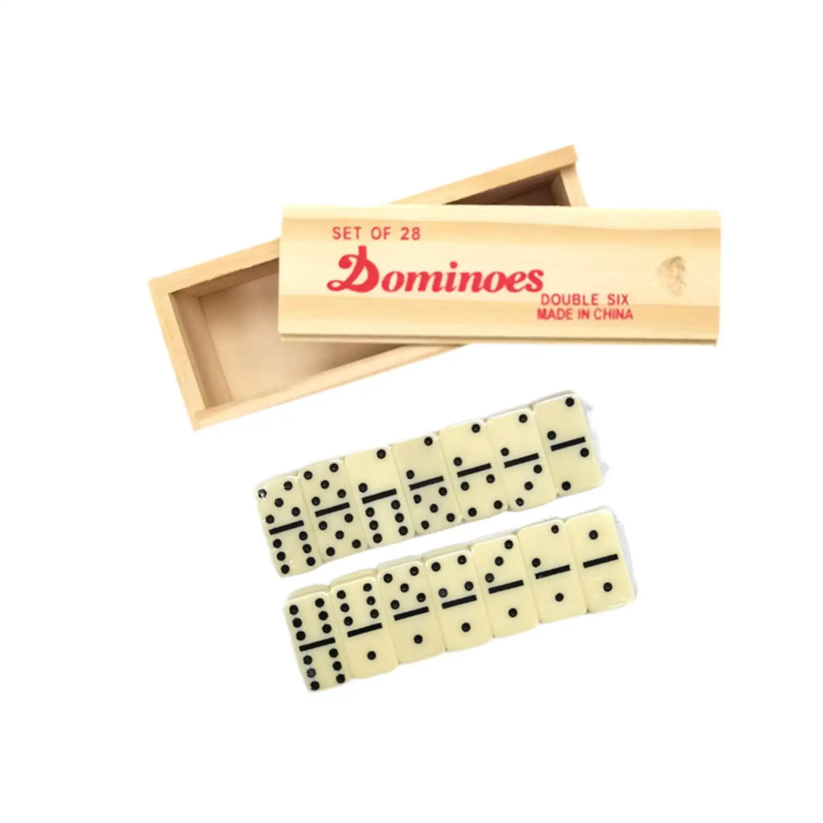 Domino Game Set with Wooden Box Multifunctional for Family Game Night Adults