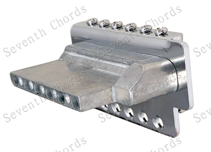 Ein Satz 6-saitiger konkaver Sattel-Tremolo-Brückensystem für E-Gitarren-Zubehörteile, Chrom, Schwarz, Kupfer, Rot zur Auswahl – Detail 9
