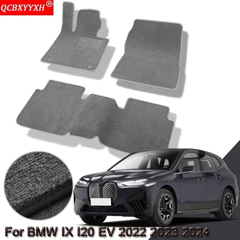 Custom Car Floor Mats Waterproof Non-Slip For BMW IX I20 EV 2022-2024 2025 Floor Mats Internal Protection Carpets Rugs Accessory