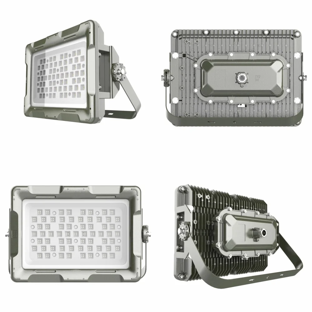 

100W Explosion Proof LED Flood Light for Industrial Use Heavy Waterproof Dustproof Lighting Fixture for Oil Mining