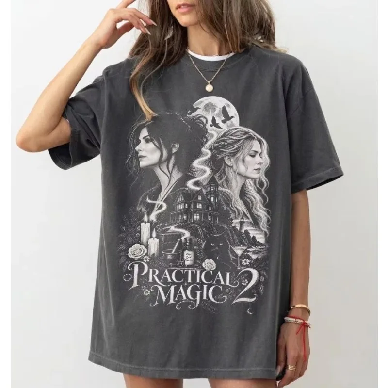 Practical Magic 2 Shirt Sally Gillian Owens Sisters T-shirt Magic Halloween, Suitable for Both Men and Women in All Seasons