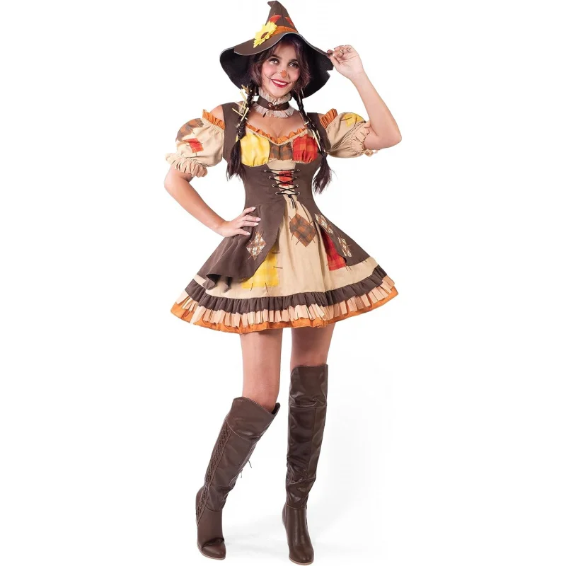 ❤️ ❤️ ❤️ Disfraz de Espantapájaros para Mujer de Spooktacular Creations, Vestido de Espantapájaros Atrevido, Disfraces de Halloween para Mujeres Adultas ❤️ ⭐️ ❤️