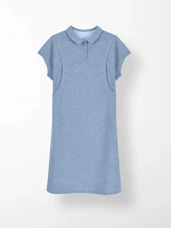 T-shirt décontracté en coton à col rond pour femme, coupe ample, style estival, tendance, jeune, mi-long