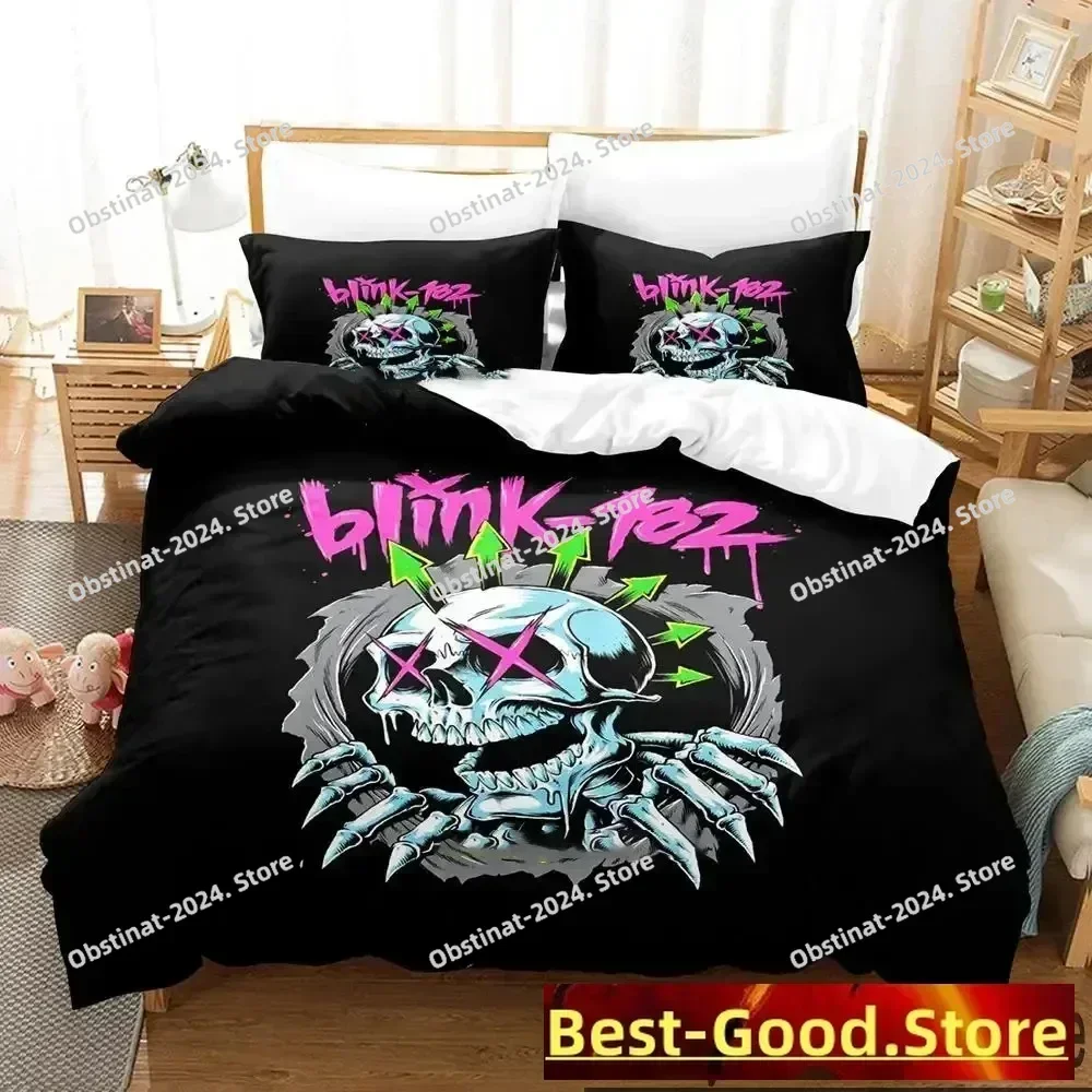 Top 3D Print Blink-182 Bedding Set Boys Girls Twin Queen King Size Duvet Cover Pillowcase Bed For boys Adult Home Bedroom