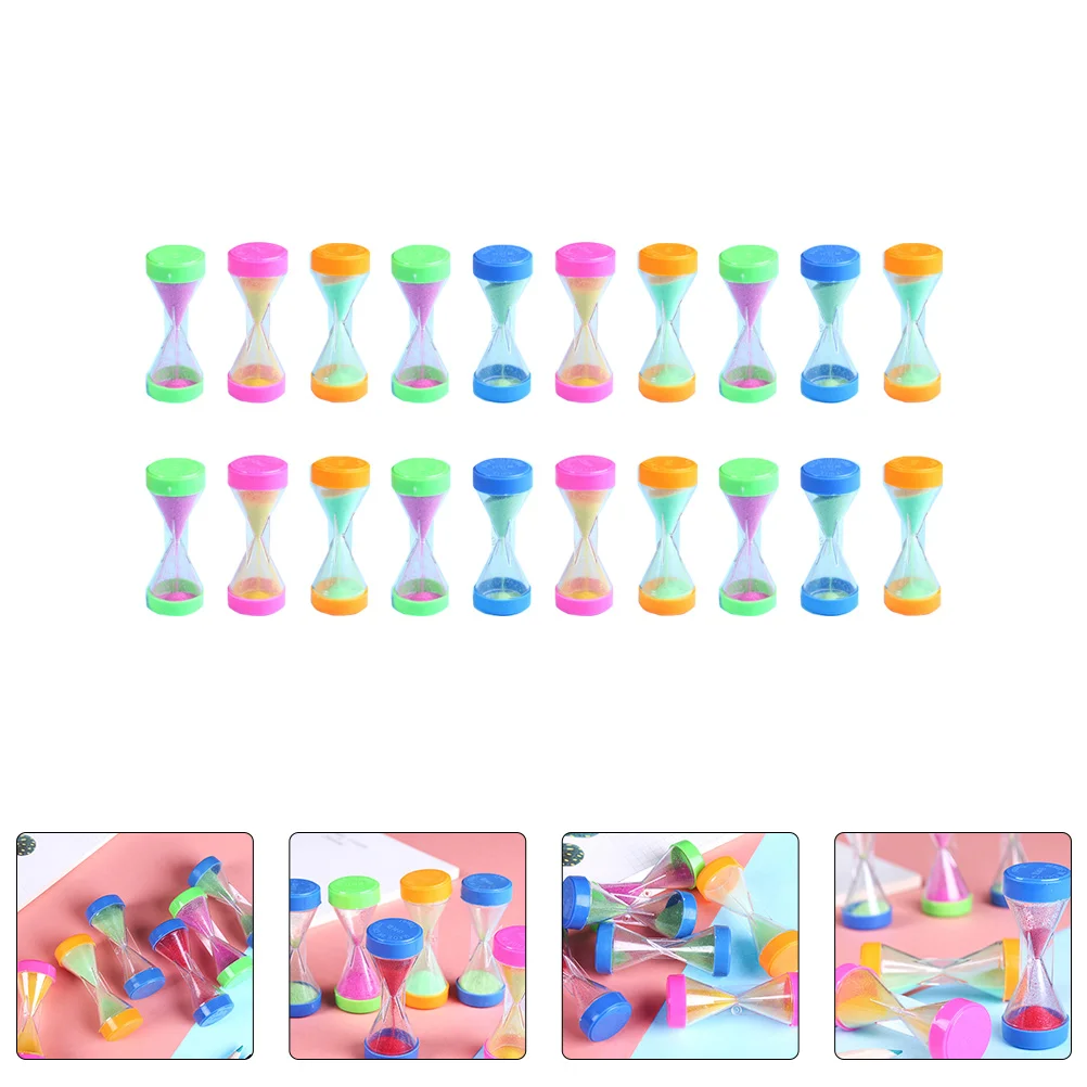 20 Pcs Mini Hourglass Sand Clock Multiple Kits Marker Baby Toys Creative Desktop Ornament Home Adornment Decor Puzzle Student