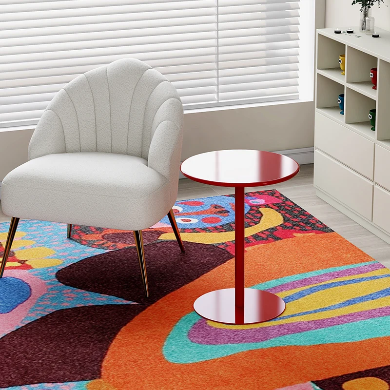 Colorful Side Table Modern Small round Organizer Dopamine Style Furniture for Living Room Sofa Corner