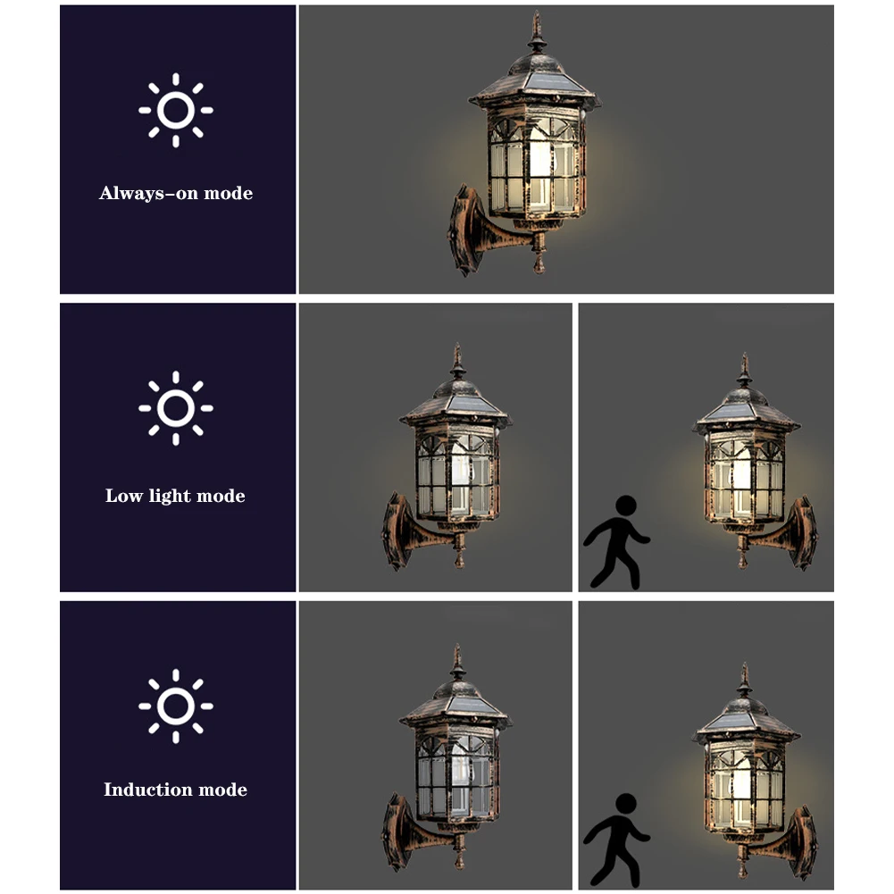 D2 Solar Flame Hanging Lantern Lights Outdoor IP65 3 Modes Solar Powered Lamp Wall Mounted Lights Fence Patio Porch Garden Decor