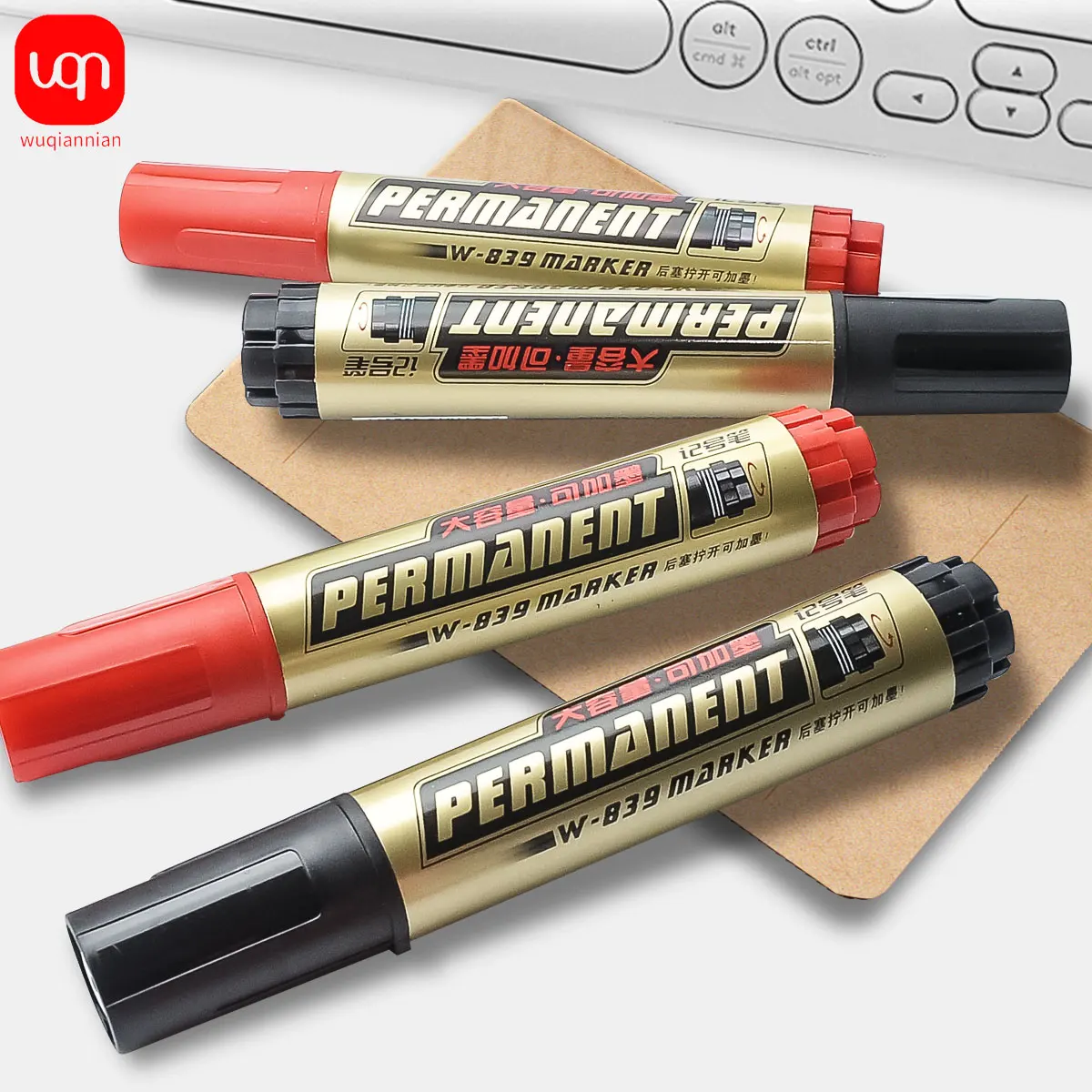 

Large Capacity, Permanent Refillable Ink, Reusable Thick Nib, Black Ink Art Marker Pen, Suitable For Teaching And Conference Pen