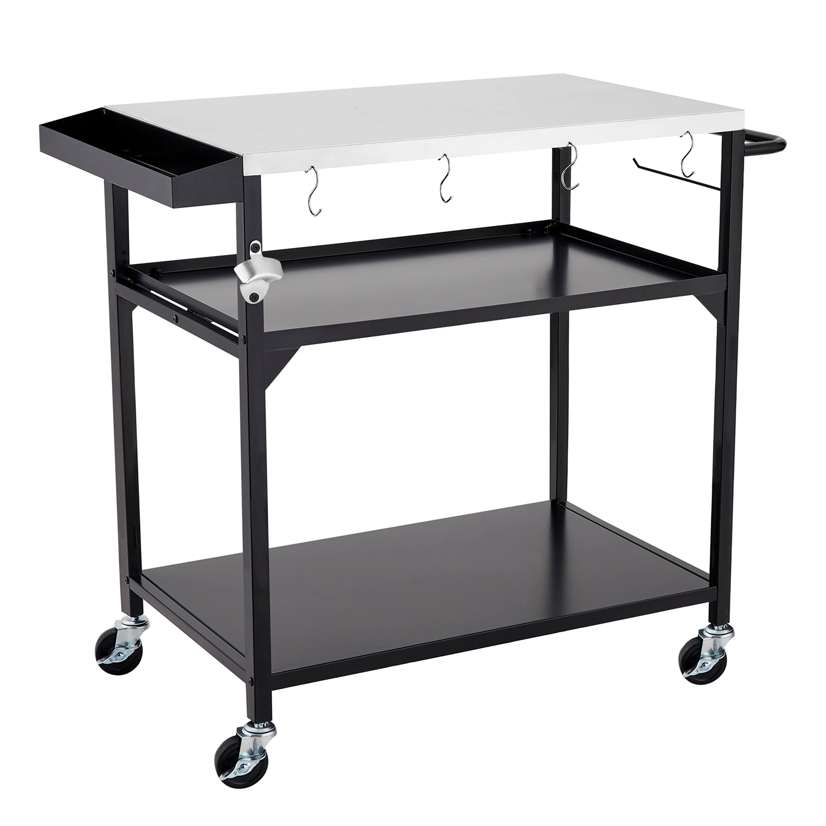 

1PC Dining Car 304 stainless Steel Countertop Iron Outdoor Dining Car