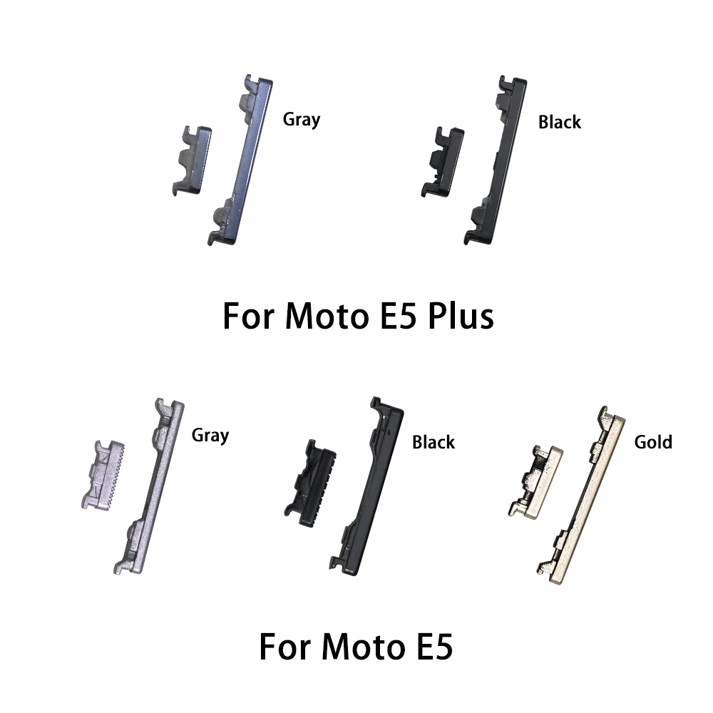 Tombol samping tombol daya Volume baru teruji untuk Motorola Moto E5 E6 Plus E6s E7 Power E6i tombol sisi Volume daya