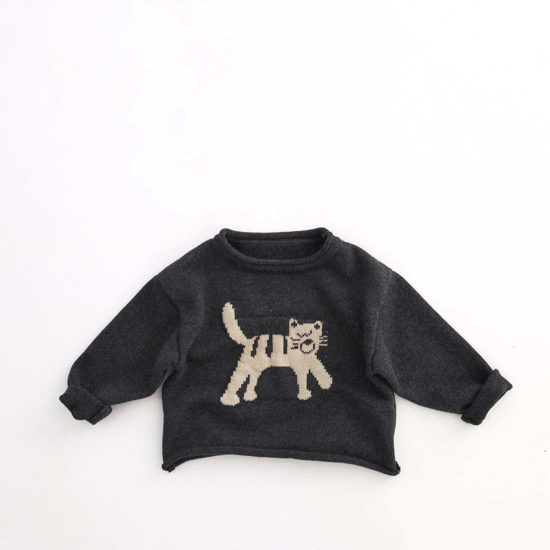 2026 Autumn Kids Boys Sweaters Animal Style Girls Knit Pullover Long Sleeve Girls Sweaters O Neck Kids Knitwear