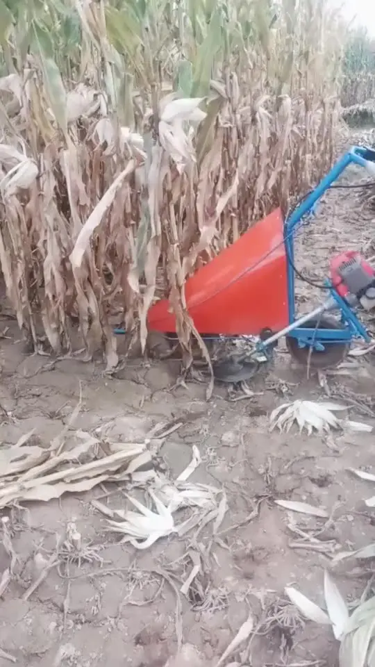 Corn Stalk Cutting Machine Small Rice Straw Cutter Bean Harvester Soybean Corn Grass SugarCane Harvesting Machine