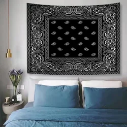 Bandana Pattern Printed Colorful Tapestry Wall Hanging Bohemian Wall Tapestries Mandala Wall Art Decor