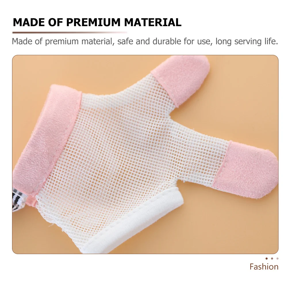 

1Pair Finger Sucking Stop Gloves Baby Nail Biting Guard Adjustable Breathable Baby Thumb Protector Stop Thumb Sucking Tool Kids