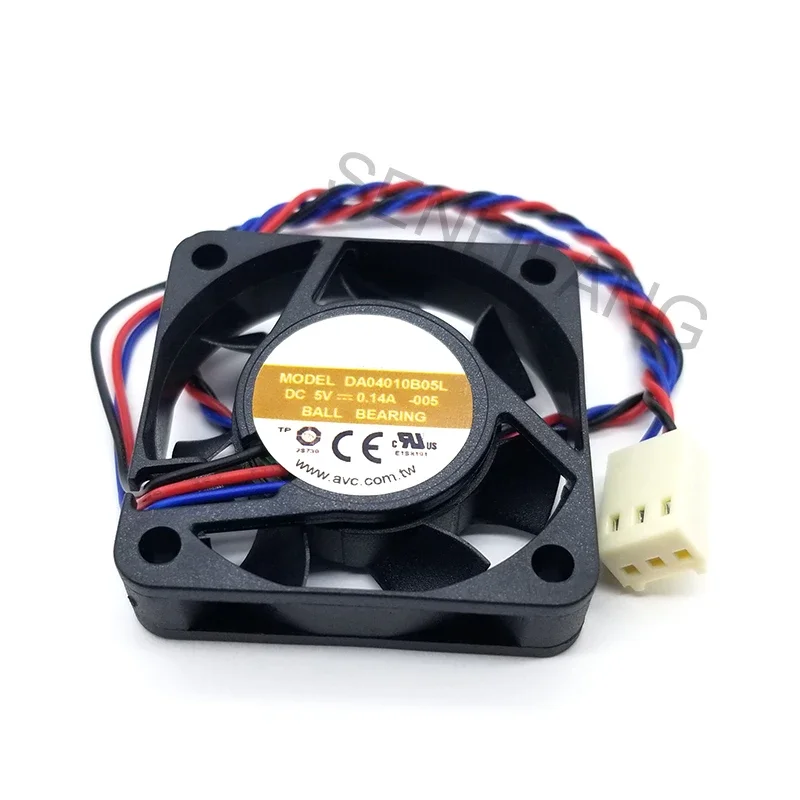 

New For AVC DA04010B05L DC 5V 0.14A 3-wires 4CM 40mm 4010 Dual Ball Bearing Cooling fan