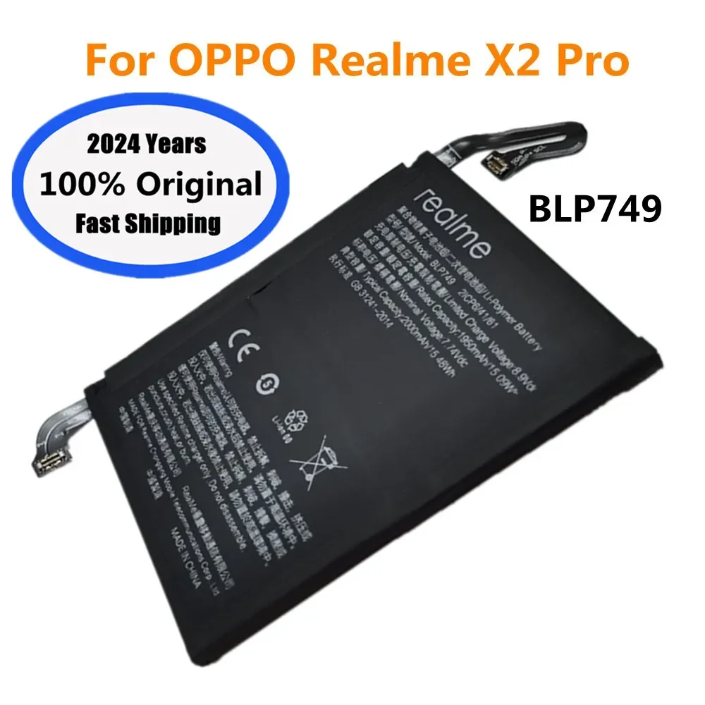 2024 Years 4000mAh BLP749 Original Battery For OPPO Realme X2Pro X2 Pro RMX1931 Phone Battery Bateria In Stock Fast Deliver