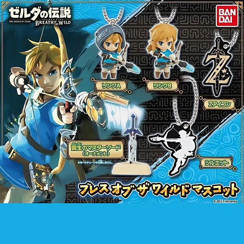 Bandai Original 5Pcs Gashapon The Legend of Zelda:Breath of The Wild Toys For Kids Gift Collectible Model Ornaments