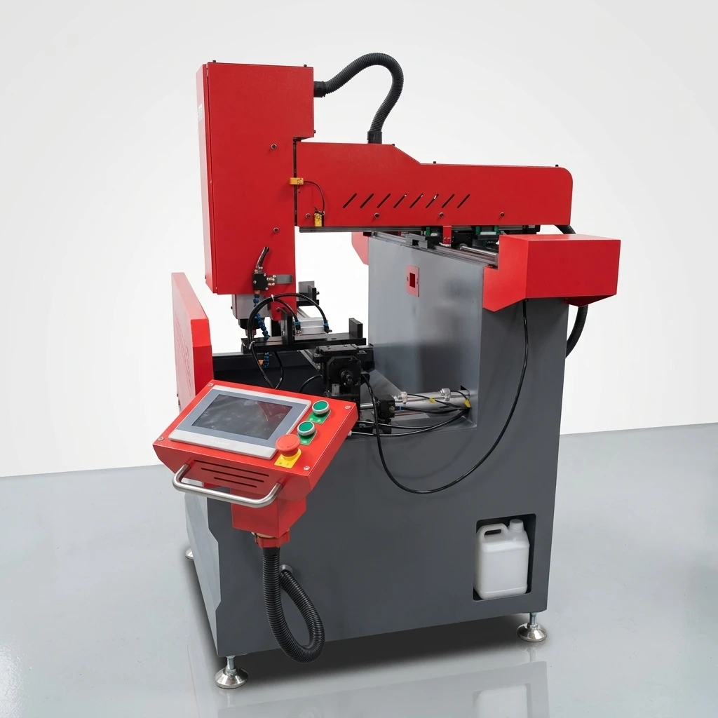 Aluminum Alloy CNC Drilling Milling Machine 4KW Motor PVC/UPVC Small Door Window Equipment High-Accuracy Punching Slotting