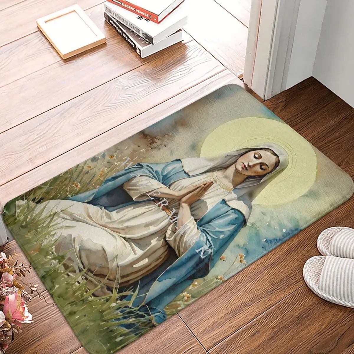 Virgin Mary Of Guadalupe Mexico Catholic Saint Doormat Kitchen Entrance Home Floor Mat Anti-slip Carpet Rug for Living room Mats