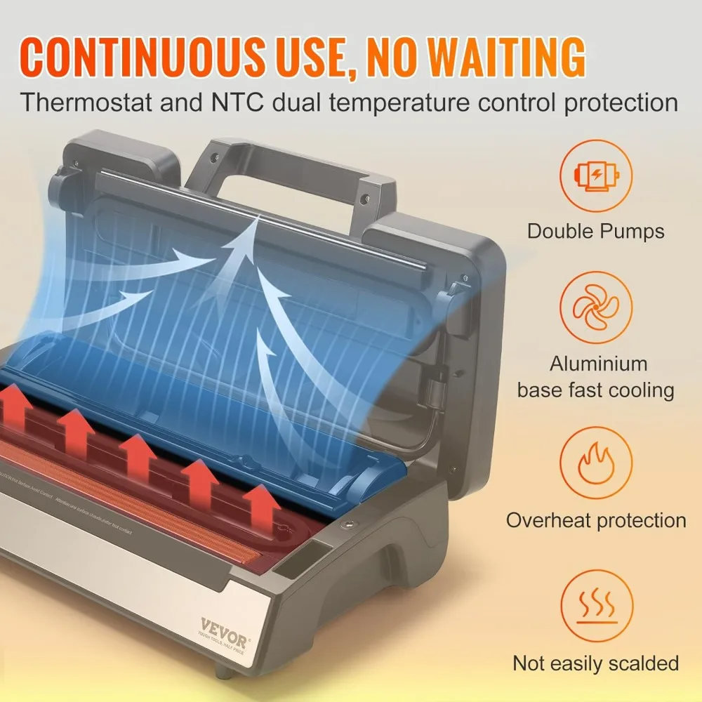 Vevor Vakuum ier maschine, Lebensmittel versiegelung maschine, Lagerung trockener und feuchter Lebensmittel, automatisches und manuelles Luft versiegelung system