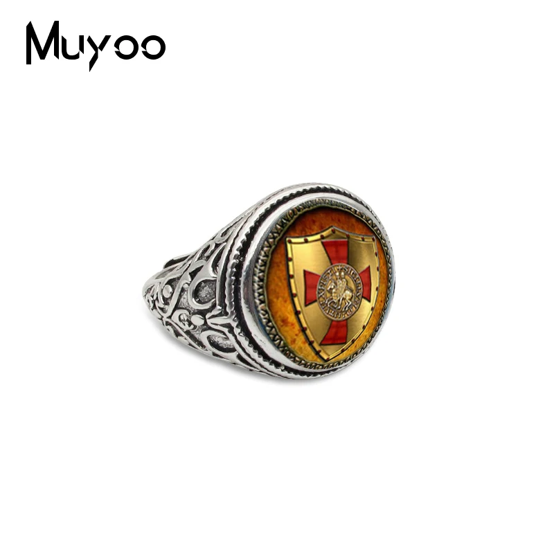 2019 New Vintage The Knights Templar Adjustable Rings Medieval Knighthood Handmade Rings Gifts for Men