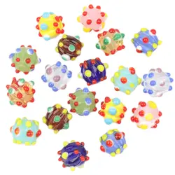 10mm Multicolor Murano Pumpkin Spot Lampwork Glass Loose Spacer Large Beads For Jewerly Making Diy Bracelet Earring Accessories