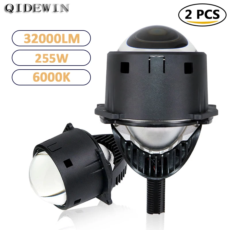 

255W Lens Headlight Projector High Power Automotive Fog Light 6000K Lights for Vehicles Universal Lenses Spotlights 9005 H4 H7