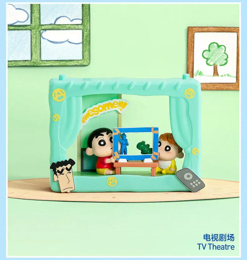 Original POPMART Crayon Shinchan Kindliche Theater-Serie Blindbox Niedliche Anime-Figur Süße Puppe Heimdekoration Sammlerstück Geschenk – Detail 11