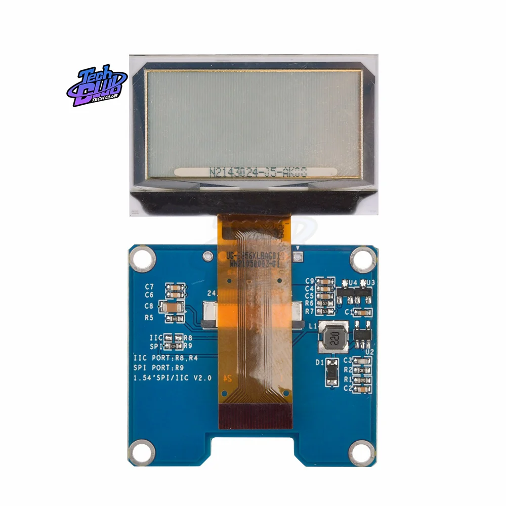 1.51/1.54 Inch 24PIN SPI/IIC/Song Song COG 3.3V PMOLED Trong Suốt Màn Hình OLED SSD1309 Đồ Họa 128X64 128X56 Màn Hình Cho Dụng Cụ