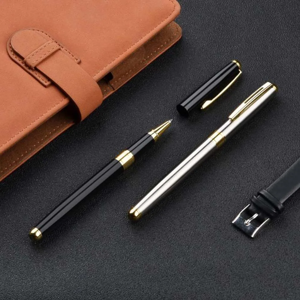 1PC Simple and Fashionable Metal Neutral Pen, Metal Pen Holder is Easy to Carry, Suitable for Friends, Office, Study