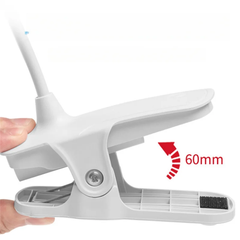 ABXF-3 レベル調光クリップオンランプ LED ブックライト - ベッド & デスク用の柔軟なグースネック読書灯 - 目に優しいナイトライト