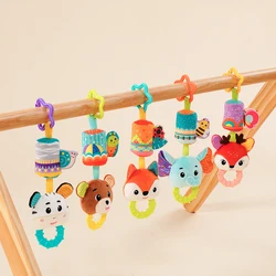 Car Seat Toy Newborn Baby Stroller Toys Rattles Plush Cartoon Animal Mobiles Hanging Bell Educational Baby Toys 0-24 Months