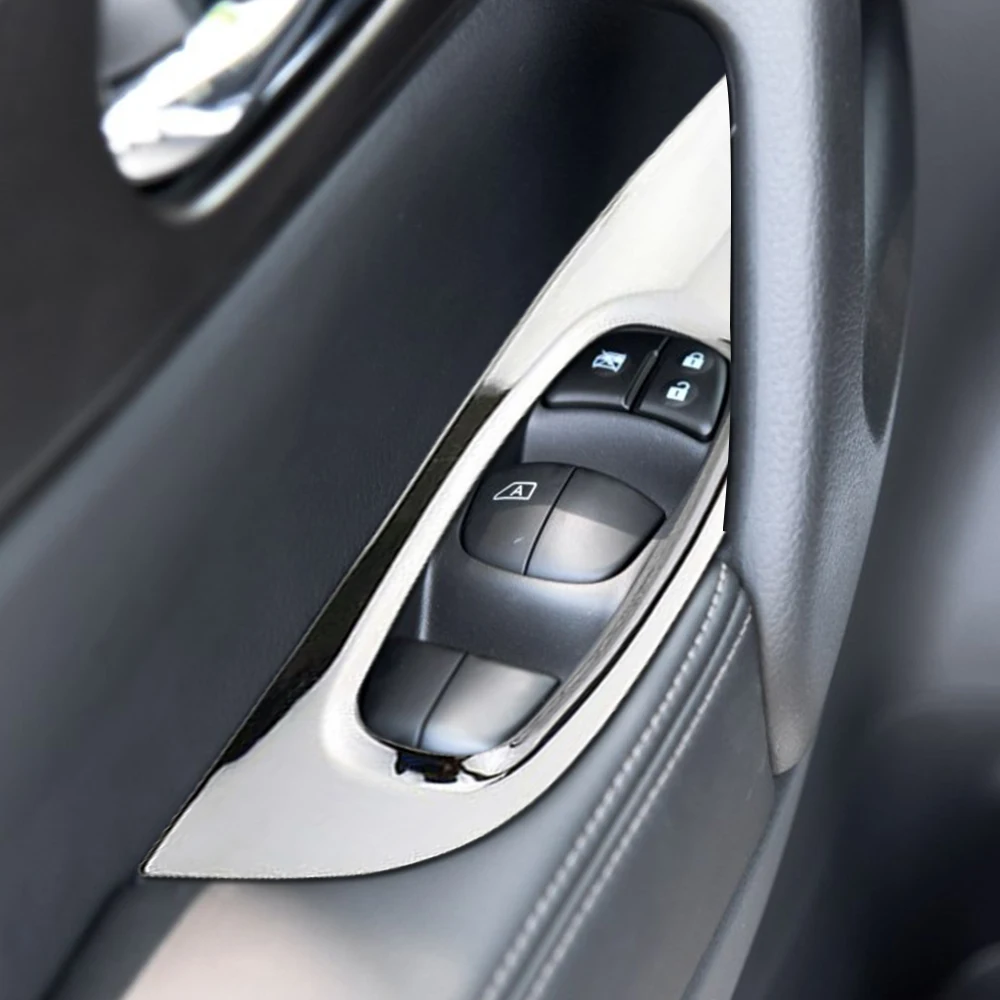 Для Nissan X-trail Xtrail T32 Rogue 2014-2021 левый руль переключателя окна двери, накладка, наклейка, аксессуары для интерьера