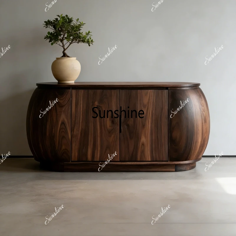 

Solid wood new Chinese side cabinet high-end small apartment simple and modern